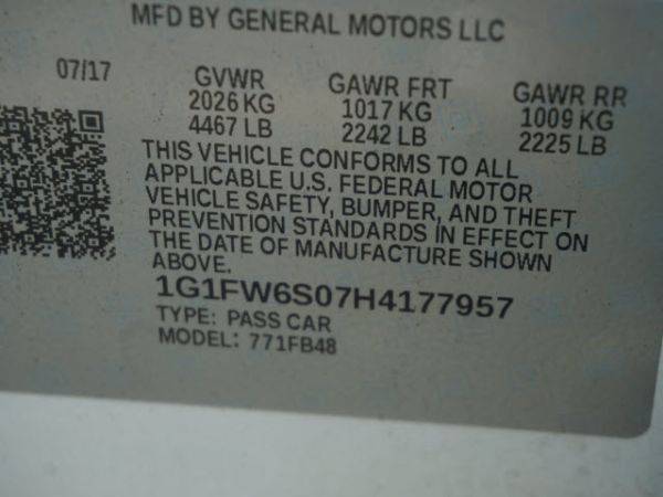 2017 Chevrolet Bolt 1G1FW6S07H4177957