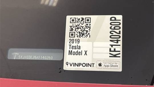 2019 Tesla Model X 5YJXCDE26KF140260