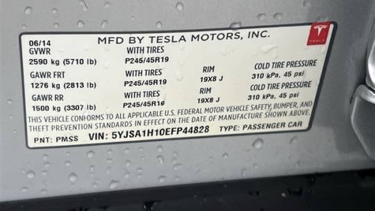 2014 Tesla Model S 5YJSA1H10EFP44828