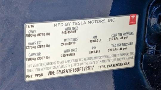 2016 Tesla Model S 5YJSA1E16GF172817