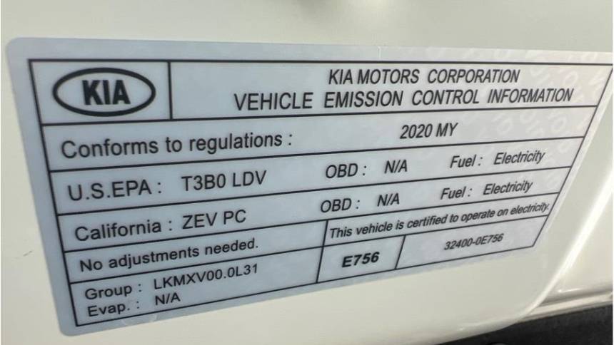 2020 Kia NIRO EV KNDCE3LG7L5080350