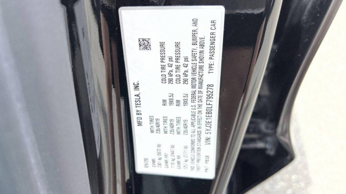 2020 Tesla Model 3 5YJ3E1EB0LF795278