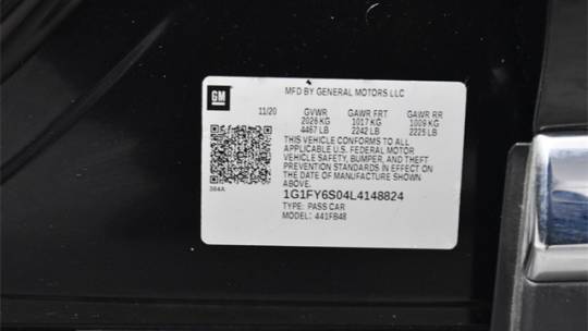 2020 Chevrolet Bolt 1G1FY6S04L4148824