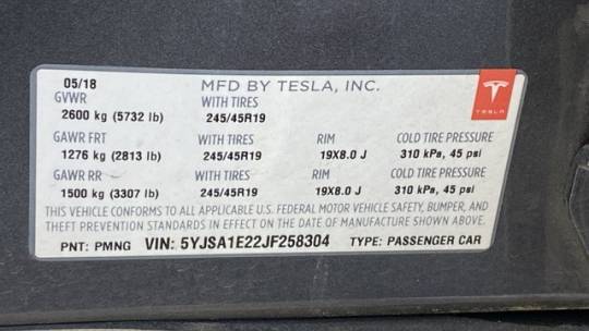 2018 Tesla Model S 5YJSA1E22JF258304