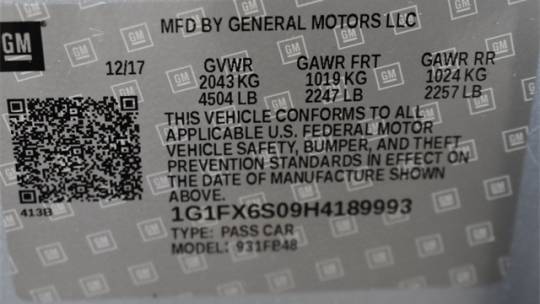 2017 Chevrolet Bolt 1G1FX6S09H4189993