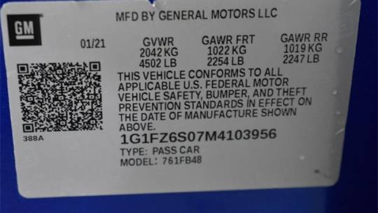 2021 Chevrolet Bolt 1G1FZ6S07M4103956