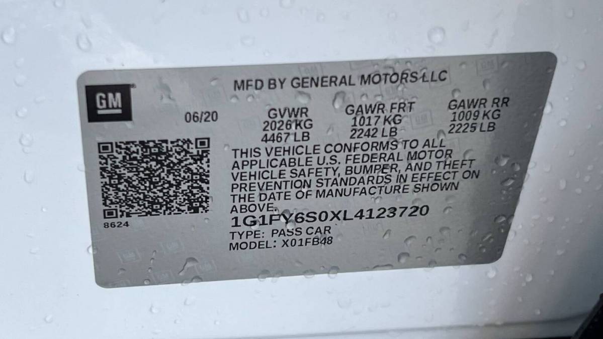 2020 Chevrolet Bolt 1G1FY6S0XL4123720