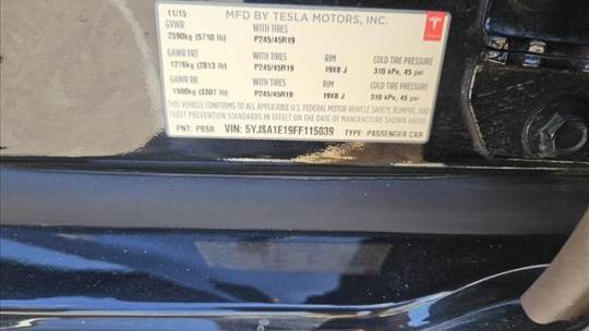 2015 Tesla Model S 5YJSA1E19FF115039