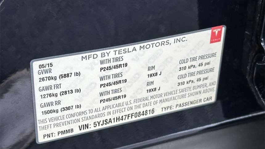 2015 Tesla Model S 5YJSA1H47FF084816